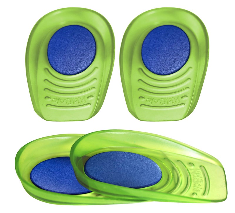 KidSole el + أكواب كعب ممتصة للصدمات من الإسفنج الذكي للأطفال ذوي الكعب الحساس ومحفزات الكعب وألم عام في القدم أو الكاحل، زوجان من 4 أكواب كعب فردية (مقاس الأطفال 3-7) - Image 2
